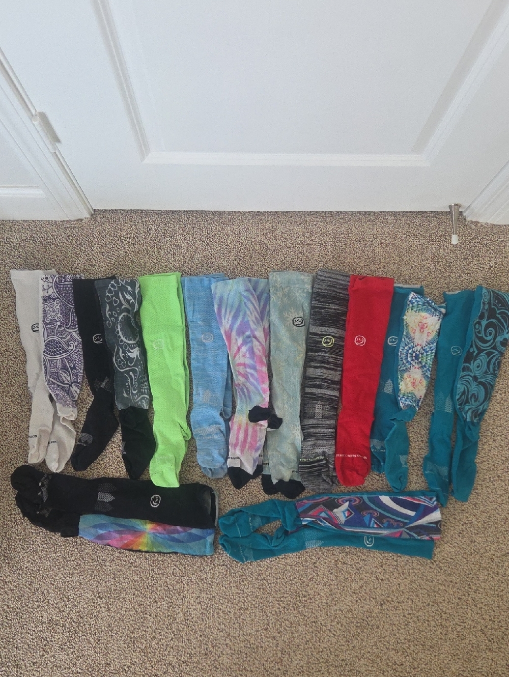 Woman's small/medium Crazy Compression socks 12pairs total
